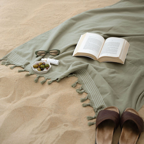 Walra - Hamamdoek Soft Cotton - 100x180 cm - Groen