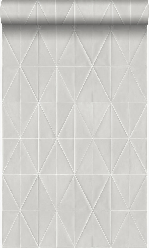 Origin Wallcoverings behang grafische vorm glanzend grijs - 53 cm x 10,05 m - 347233 - vtwonen shop