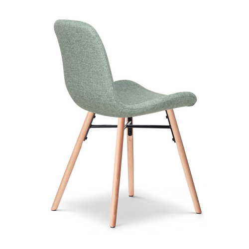 Nolon Nena-Fé Eetkamerstoel Zacht Groen - Stof - Houten Poten - vtwonen shop