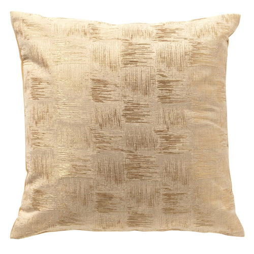 LAMAR - kussenhoes 45x45 cm - Bleached Sand - beige, goud