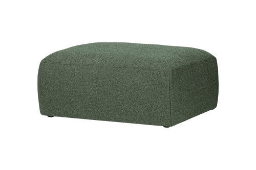 noo.ma Yaro Ottoman Thyme Green Bouclé - ruime poef, zachte polyester bekleding