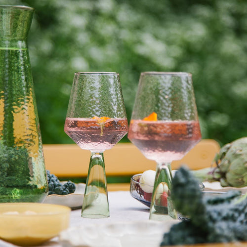 Brût Homeware wijnglas Claude - groen - set van 2 - vtwonen shop