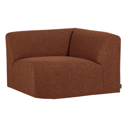 WOOOD hoekelement recht Mojo Base - Bouclé - Roestbruin Melange - 74x105x105