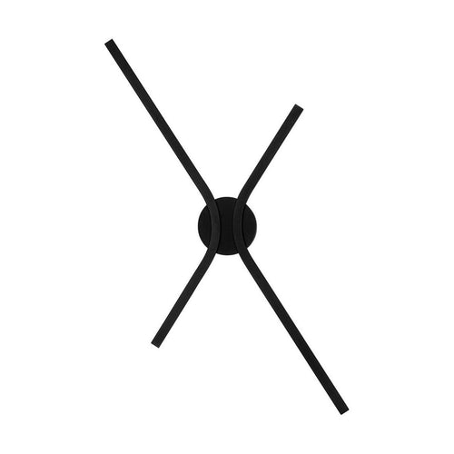 Nova Luce AKRO Geïntegreerde LED-wandlamp, matzwart, Triac dimbaar, 16W, 719lm, 2700-3000-4000K kleurtemperatuur, DIP-schakelaar