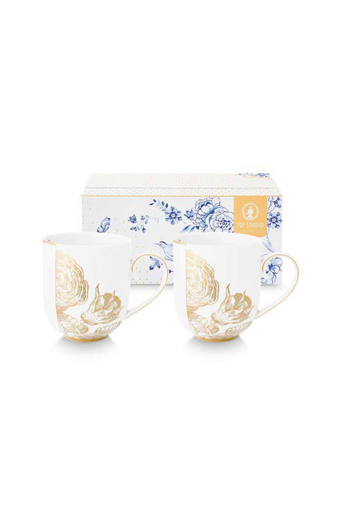 Pip Studio Mokken - Royal - Wit - 365ml - Set van 2
