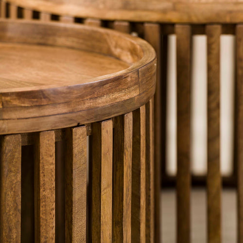 Giga Meubel Salontafel Tweak - Naturel Hout - Set van 2 - 65x65x40cm - vtwonen shop