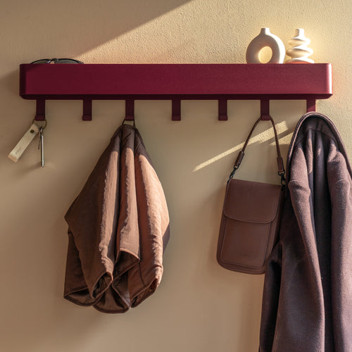 Spinder Design kapstok Dax Play 7 - Burgundy - 7 haken