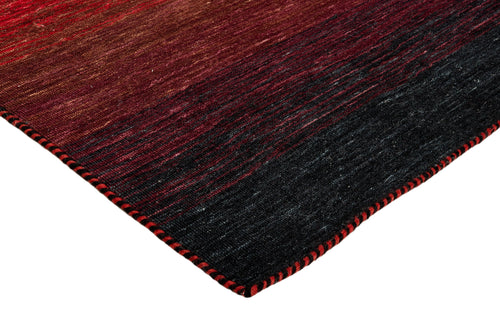 Vloerkleed MOMO Rugs Panorama Kelim Black Red 140x200 cm - vtwonen shop