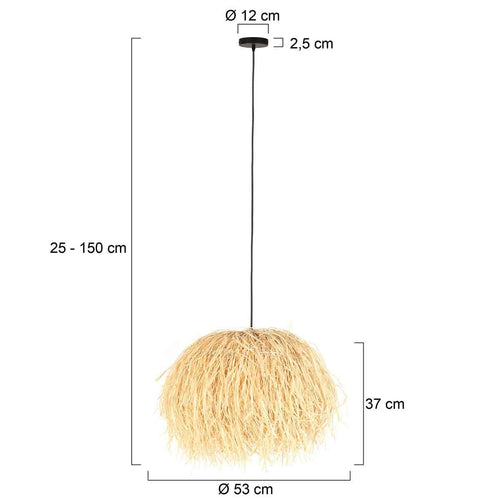 Anne Light & home hanglamp Grass - 1 lichts - 53x 150 cm - beige - vtwonen shop