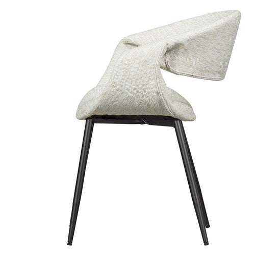 WOOOD eetkamerstoelen Yossi Metalen Zwarte Poot - Naturel - Set van 6 - vtwonen shop