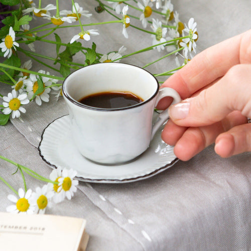 The Table Attic Espresso Kop en Schotel 45 ml Oyster - vtwonen shop