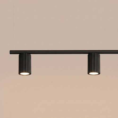 Sollux Lighting Kroonluchter KARBON 4 zwart - 122x6,5x212cm