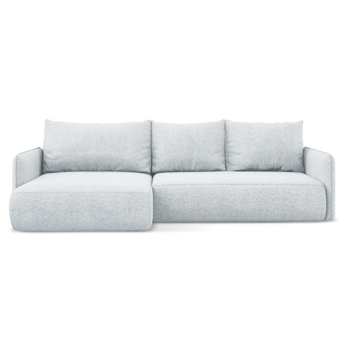 LaMiaSofa hoekbank links Palermo - chenille stof - lichtblauw - 240x148x86