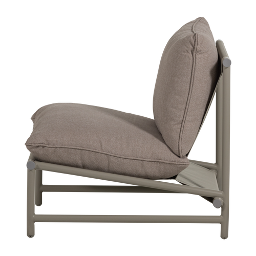 WOOOD loungestoel tuin Elvo - Aluminium - Zand - 75x82x75