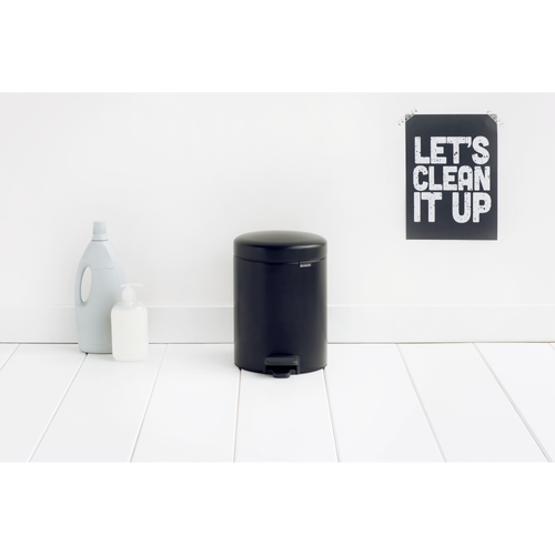 Brabantia NewIcon Pedaalemmer, 5 liter, kunststof binnenemmer - Matt Black