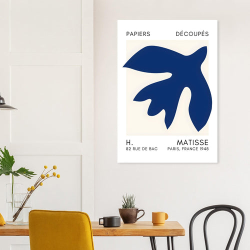 Artfulprints  Matisse – Floating forms navy blue II   poster 70x100 cm - vtwonen shop