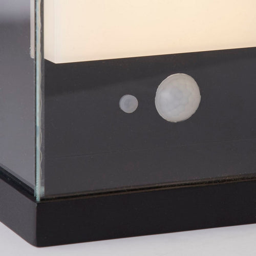 Searchlight Solar Buitenwandlamp Zwart Metaal & Wit Polycarbonaat