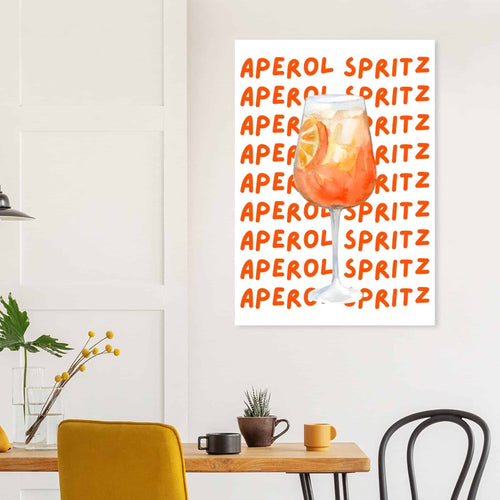 Artfulprints  Aperol Spritz - Written behind the glass   poster 70x100 cm - vtwonen shop