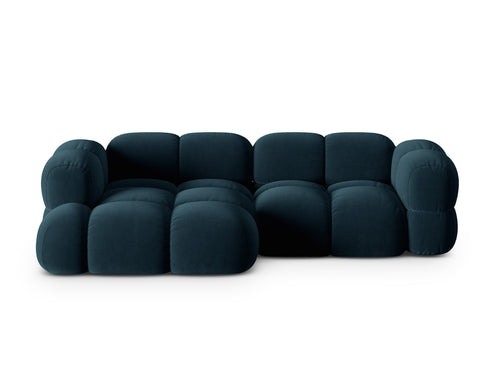Cosmopolitan Design linker hoekbank Loretto 3-zits, flueel diepe olie - 147x250x68cm