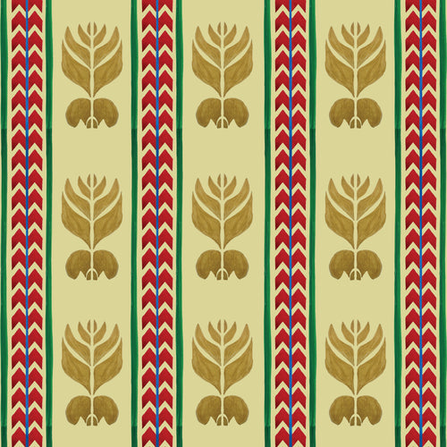 Catchii Behang Ikat Stripes pastel green/yellow - vtwonen shop