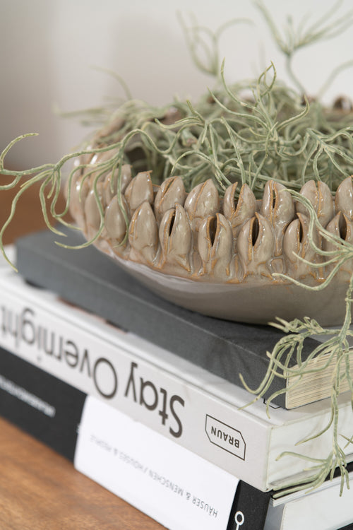 J-Line schaal Ibiza - keramiek - grijs  - small - Ø 23 cm - vtwonen shop