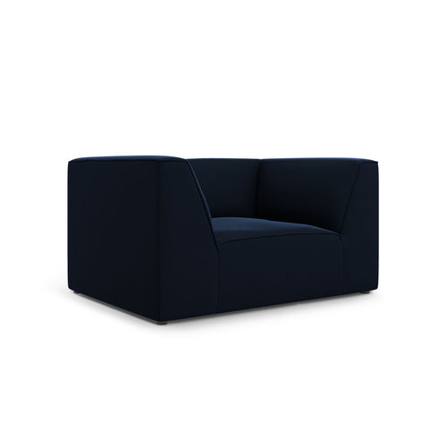 Cosmopolitan Design - Fauteuil Siena flueel koningsblauw - 92x120x69cm