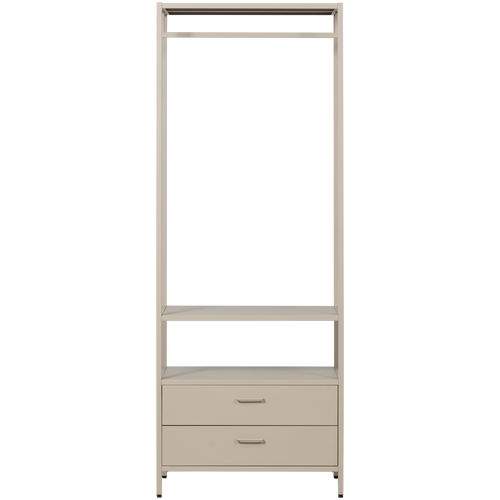 WOOOD open kledingkast 70 cm Ferris- metaal - zand - 185x70x54 - vtwonen shop