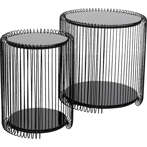 Kare Design Bijzettafel Wire Double zwart (2/Set) - vtwonen shop