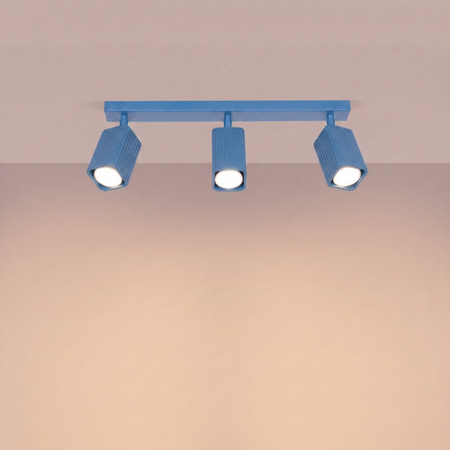 Sollux Lighting Plafondlamp RAYO 3L azuurblauw - 45x6x16,5cm