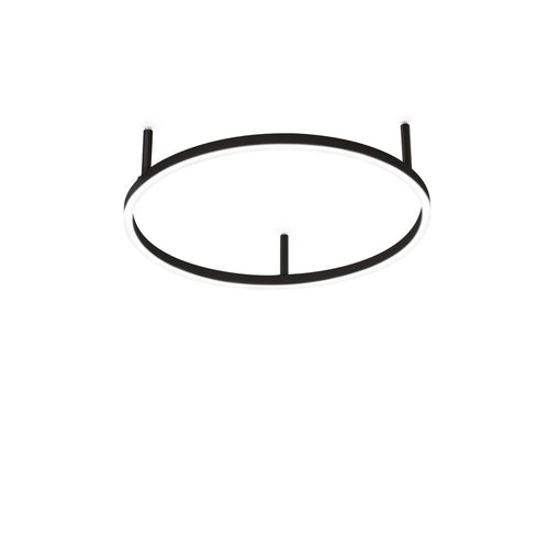 Ideal Lux ORACLE Ring Geïntegreerd Led Semi Flush Licht Zwart 50cm 3000K