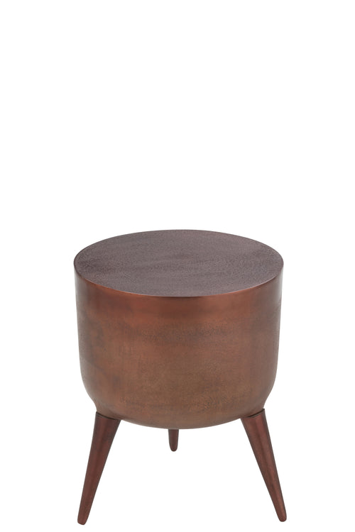 J-Line kruk Fone - aluminium - brons - vtwonen shop