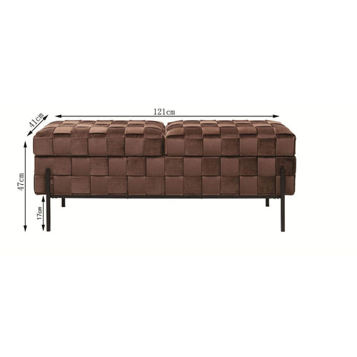 Kare Design Opbergbank Weave bruin