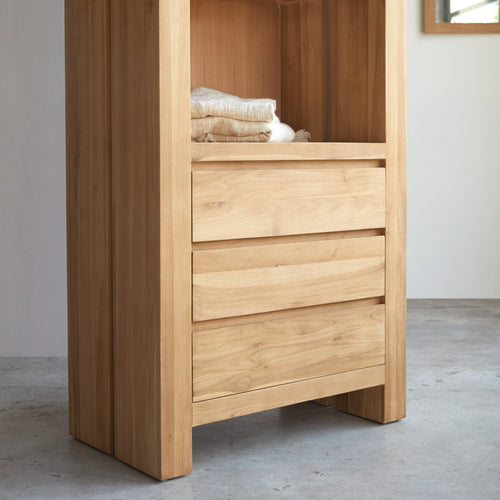 Tikamoon Massief teakhouten boekenkast - Naturel - vtwonen shop