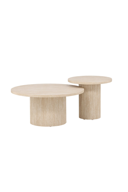 Rebellenclub  Junon Salontafel ø50 cm - Travertin