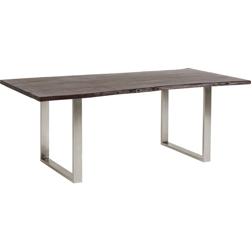 Kare Design Eettafel Harmony 180x90cm walnoot chroom - vtwonen shop