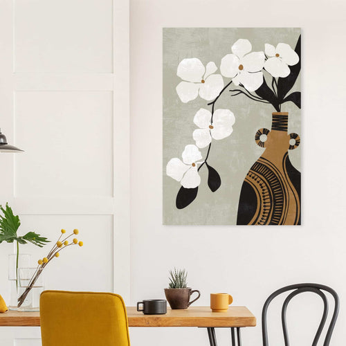 Artfulprints Poster Boho – Bloom and clay   - 70x100 cm - Wit