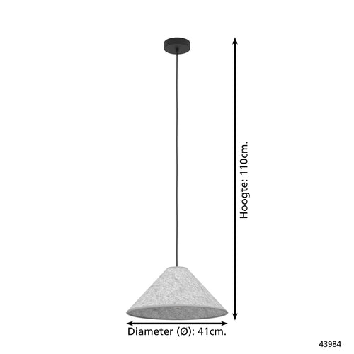 EGLO hanglamp Alsager - e27 - zwart - vtwonen shop