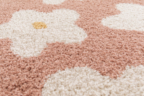 AFK Living vloerkleed Bloemen - voor kinderen - roos - 80 x 150 cm