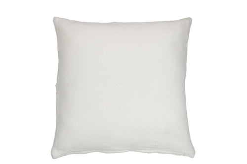 J-Line kussen Blad Fijn Vierkant - polyester - wit