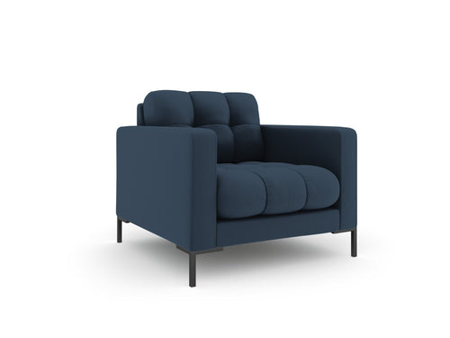 Cosmopolitan Design Fauteuil Bali structurele stof, blauw - 96x87x75cm