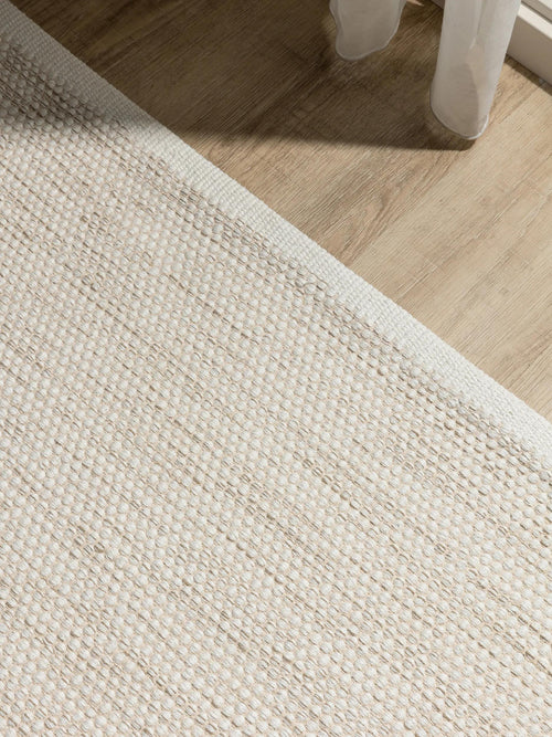 benuta katoenen vloerkleed Ron - créme - 350x450 cm
