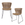 WOOOD tuinstoelen Wings - Polyester - Naturel - 78x55x54 - Set van 2