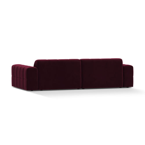 Cosmopolitan Design - Bank Chicago 4-zits, flueel bordeaux - 102x252x78cm