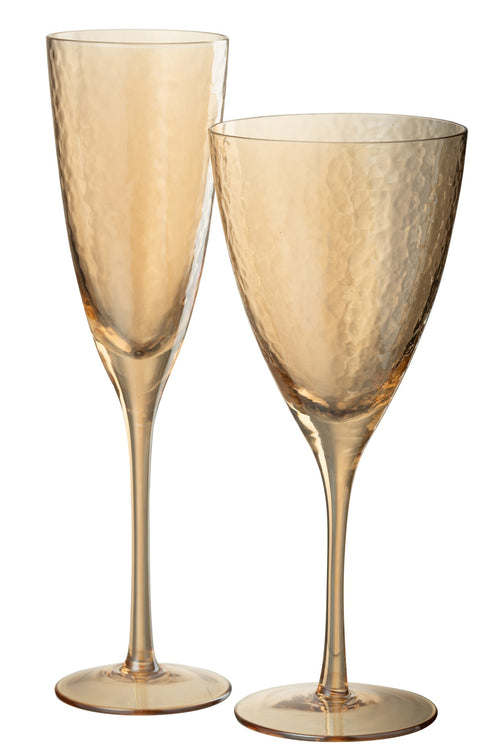 J-Line champagneglas - glas - goud