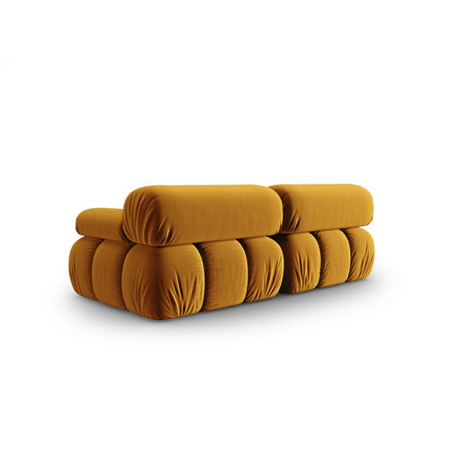 Cosmopolitan Design - Modulaire bank Cortina 2-zits, flueel geel - 94x188x70cm