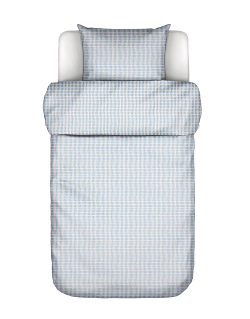 Marc O'Polo Loke dekbedovertrek - Eenpersoons – 140x200/220 cm - Calm blue