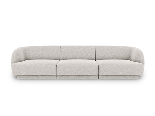 Micadoni Bank Miley 3-zits, chenille, lichtgrijs - 90x255x70cm