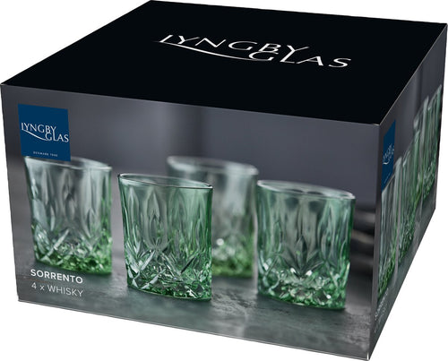 Lyngby Whiskey Glazen Sorrento (Groen - 320ml) - set van 4 stuks - vtwonen shop