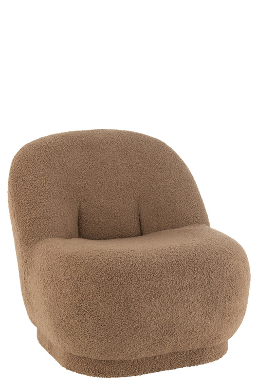 J-Line zetel Teddy Boucle - velvet - bruin