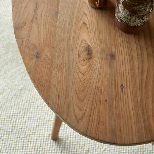 Tikamoon Ovale tafel van gerecycled massief teakhout voor 2/4 personen - Naturel